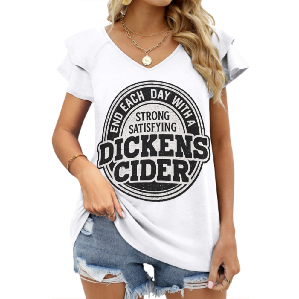 Funny Dickens Cider Graphic Tee – Vintage Adult Humor Drinking Shirt for Men & Women(z866)