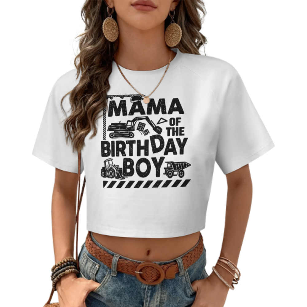 Mama of the Birthday Boy Construction Shirt – Cute Bulldozer Birthday Tee for Mom(z892)
