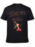Give Me Music Monkey Graphic Tee - Black