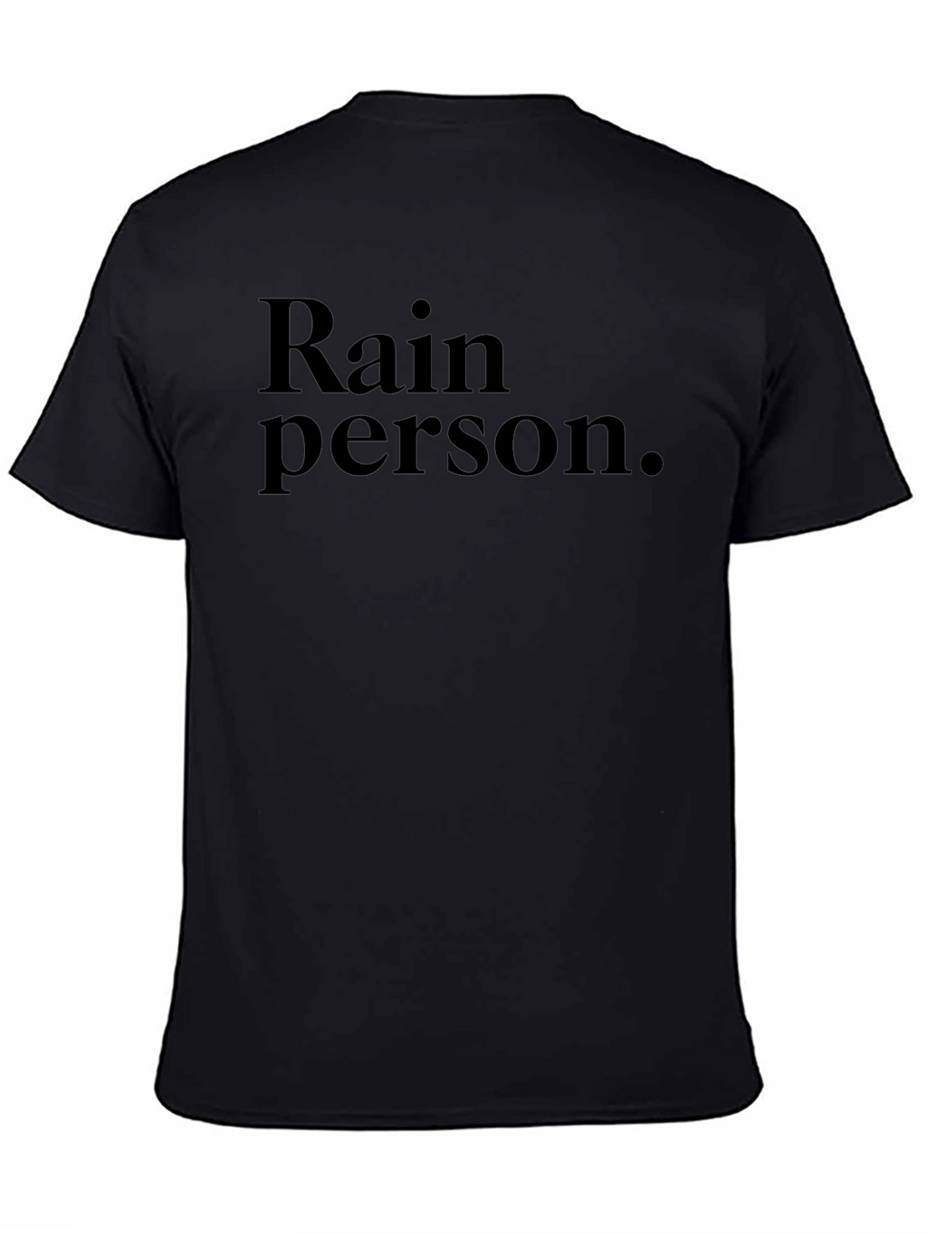 Rain Person Black T-Shirt
