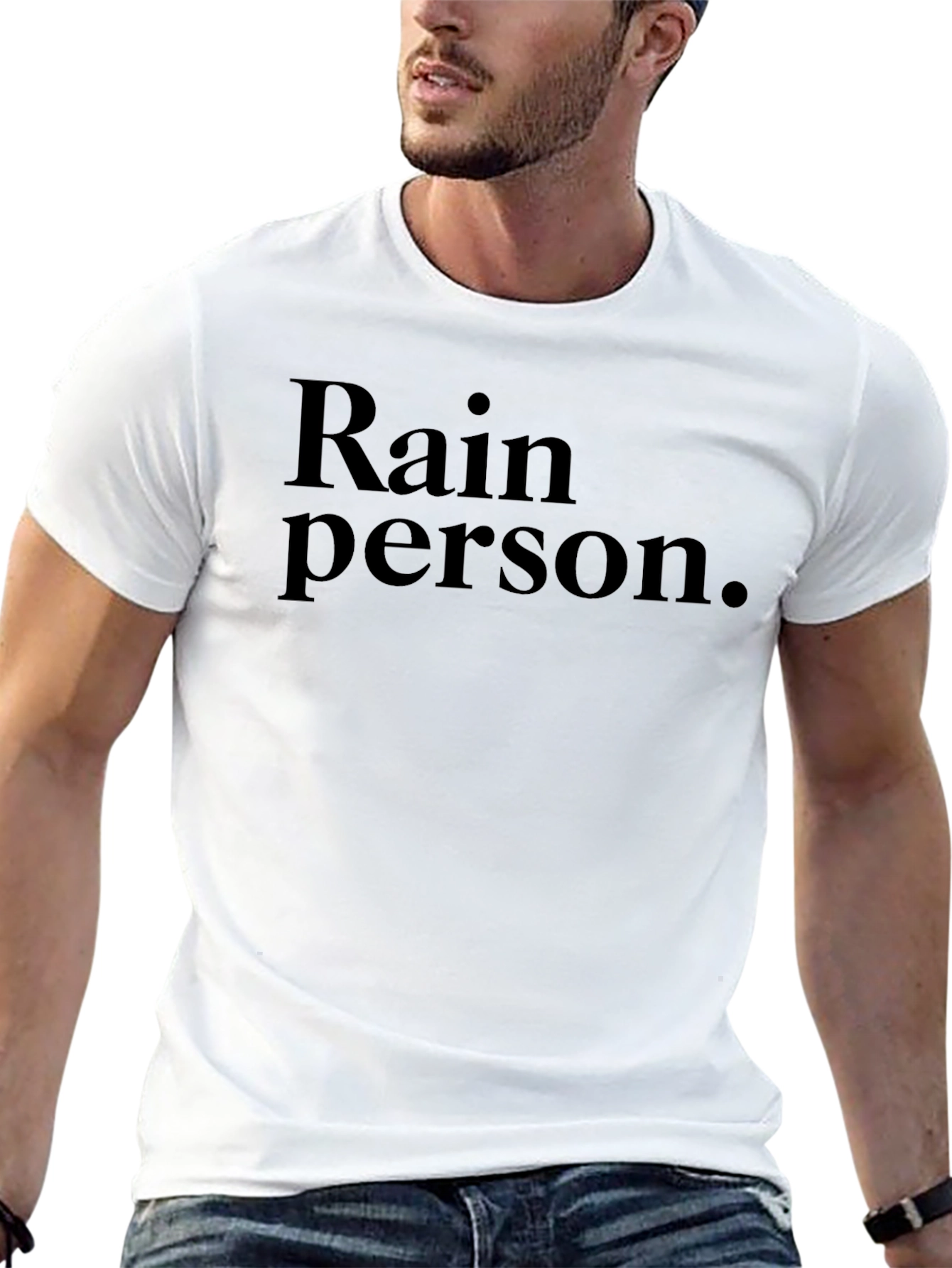 Rain Person Black T-Shirt
