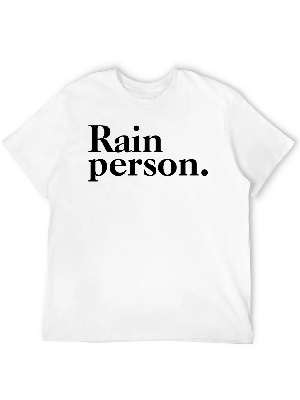 Rain Person Black T-Shirt