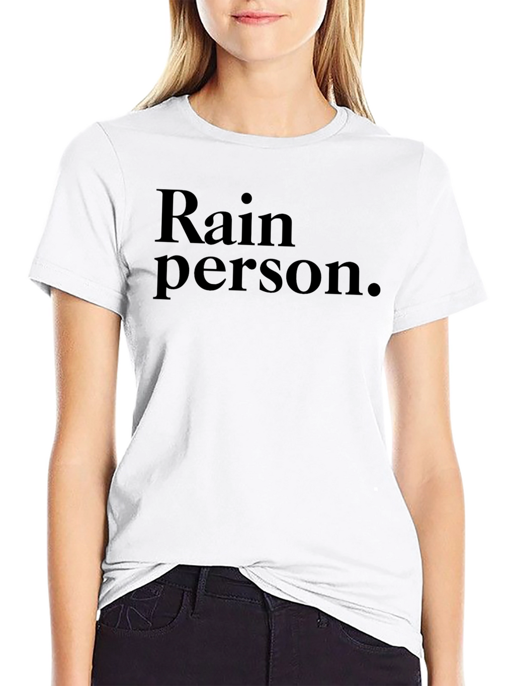 Rain Person Black T-Shirt