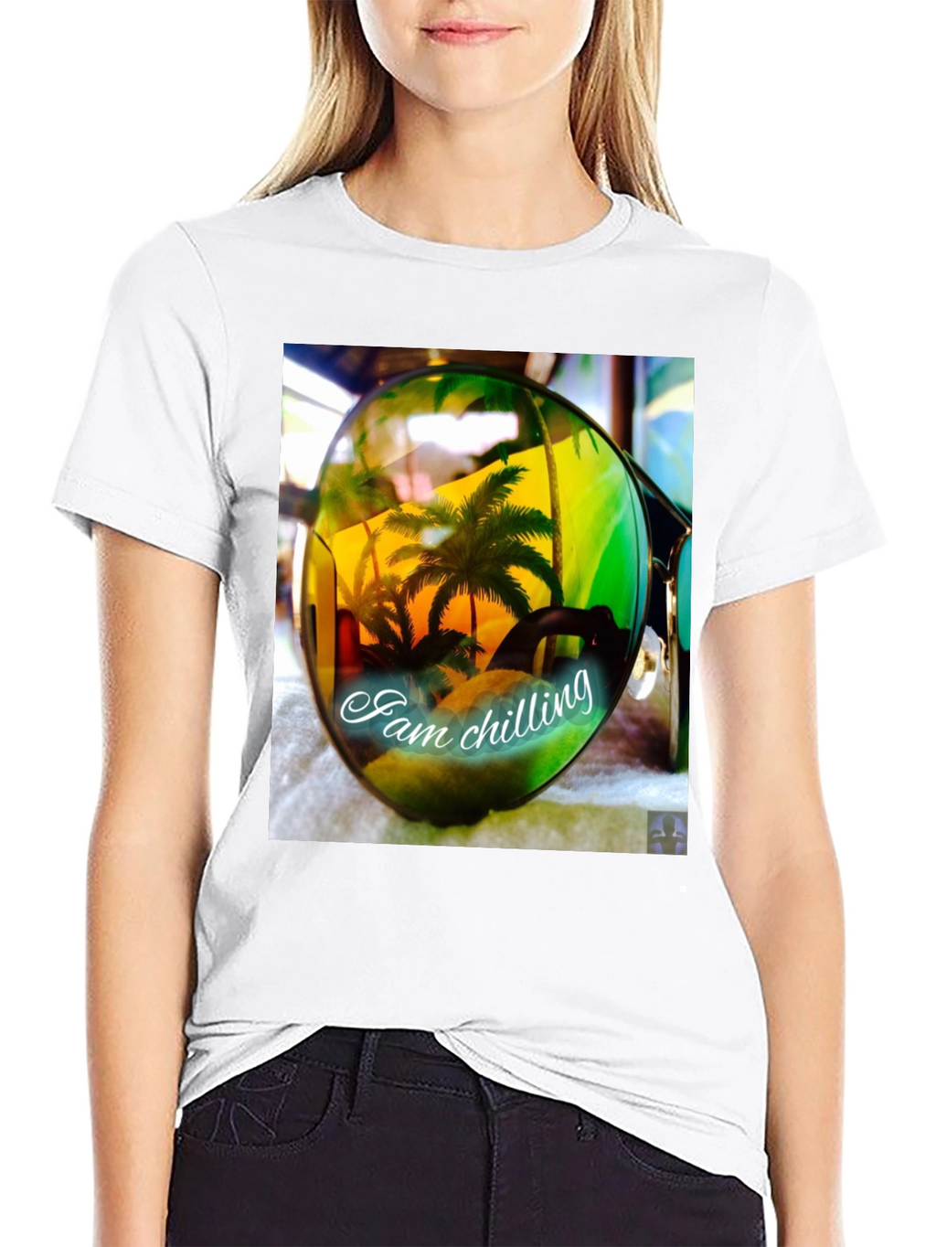 Tropical Palm Sunglasses T-Shirt - Chilling Vibes