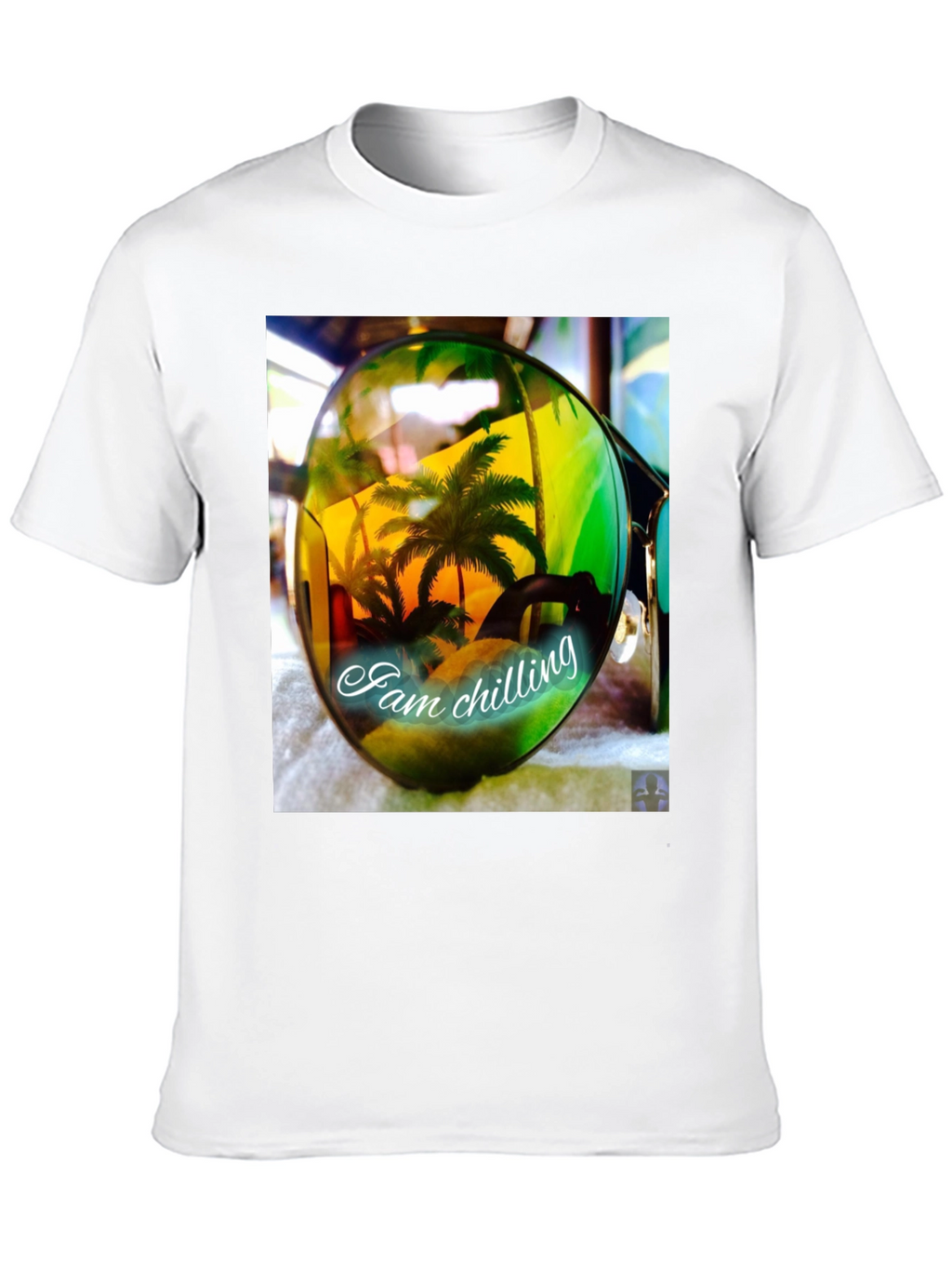 Tropical Palm Sunglasses T-Shirt - Chilling Vibes