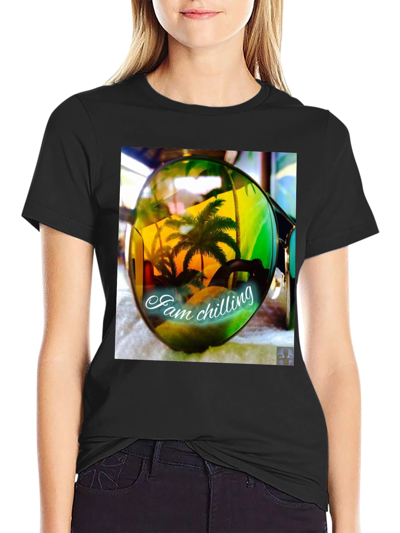 Tropical Palm Sunglasses T-Shirt - Chilling Vibes