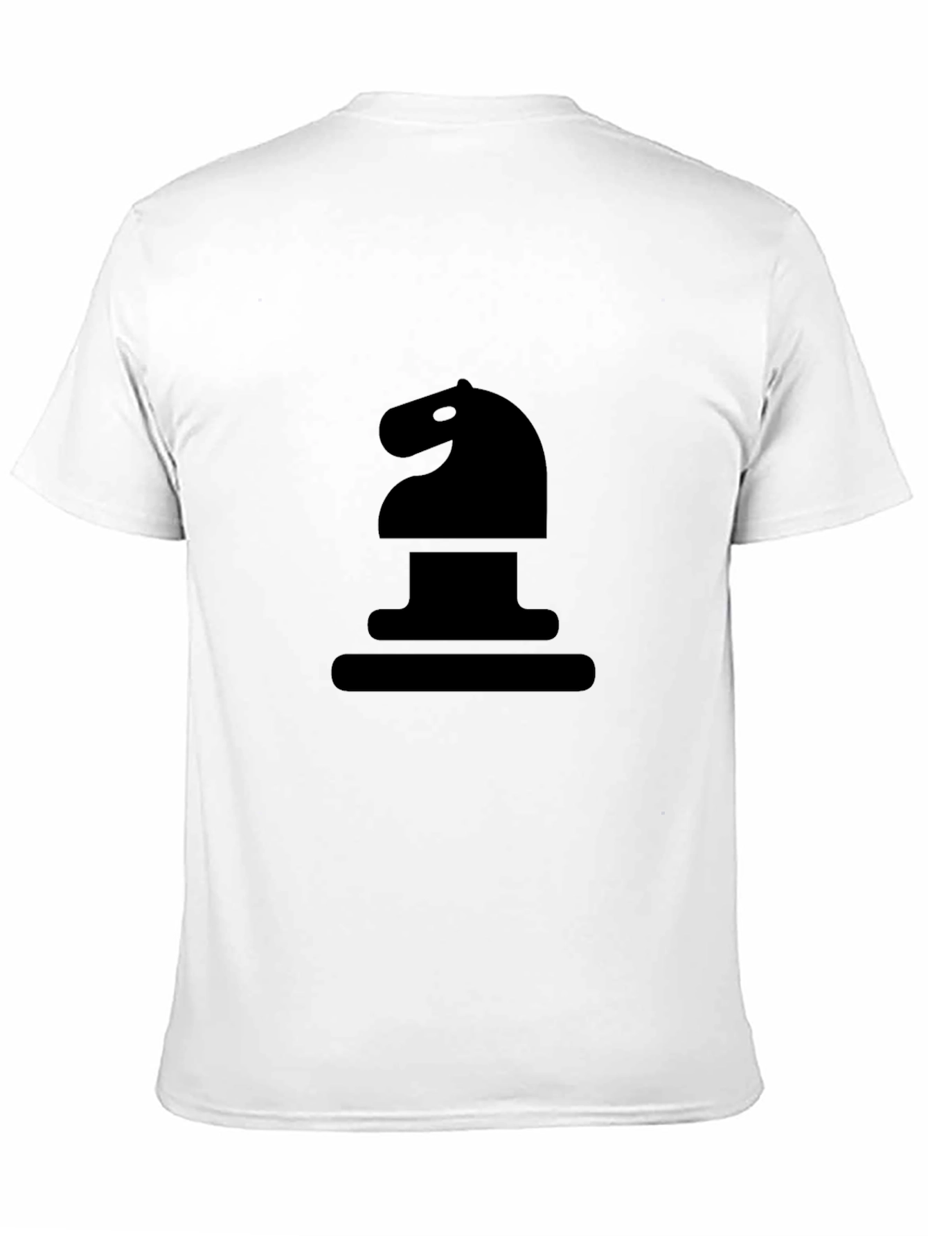 Chess Knight Graphic Tee - Black Cotton T-Shirt