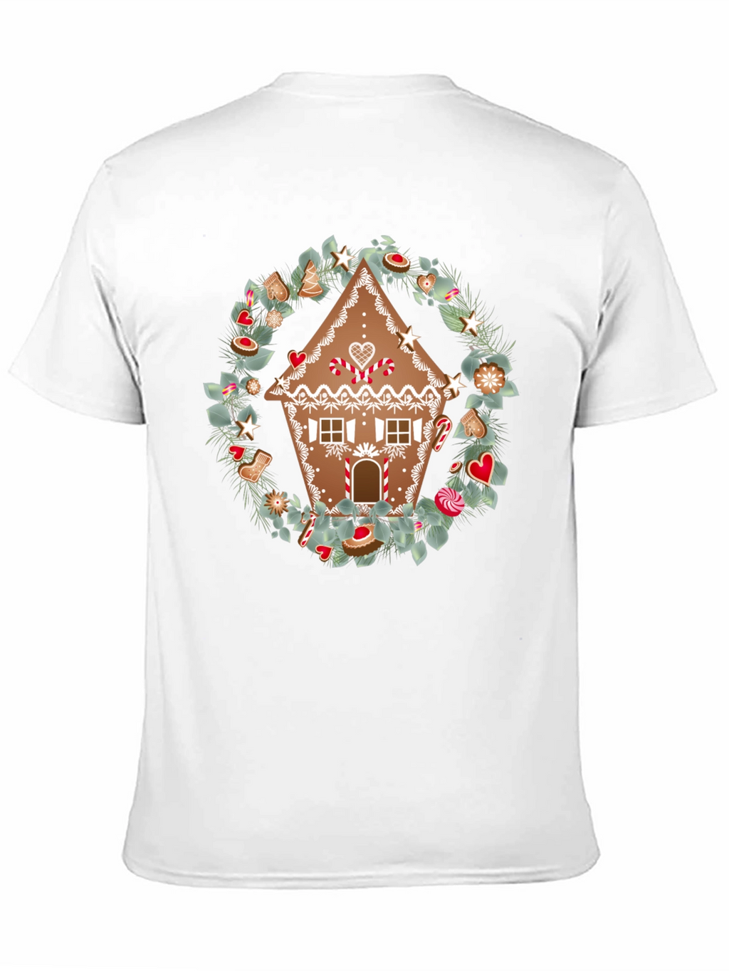 Gingerbread House Wreath Graphic Tee