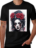 Gothic Rose Queen Tee - Dark Beauty T-Shirt
