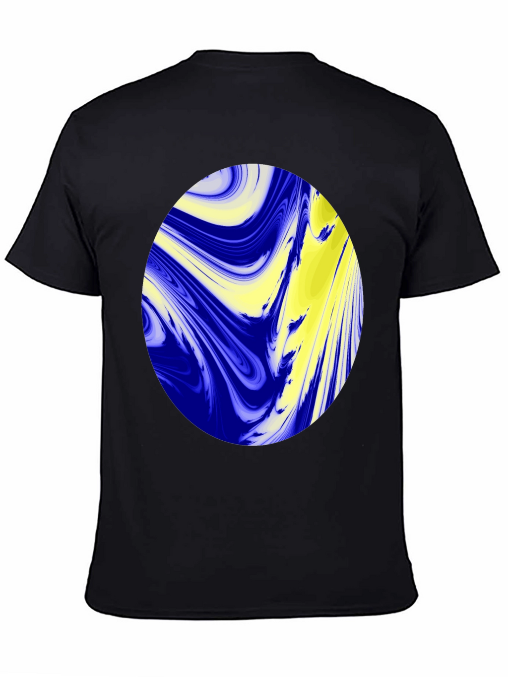 Abstract Oval Graphic Black T-Shirt