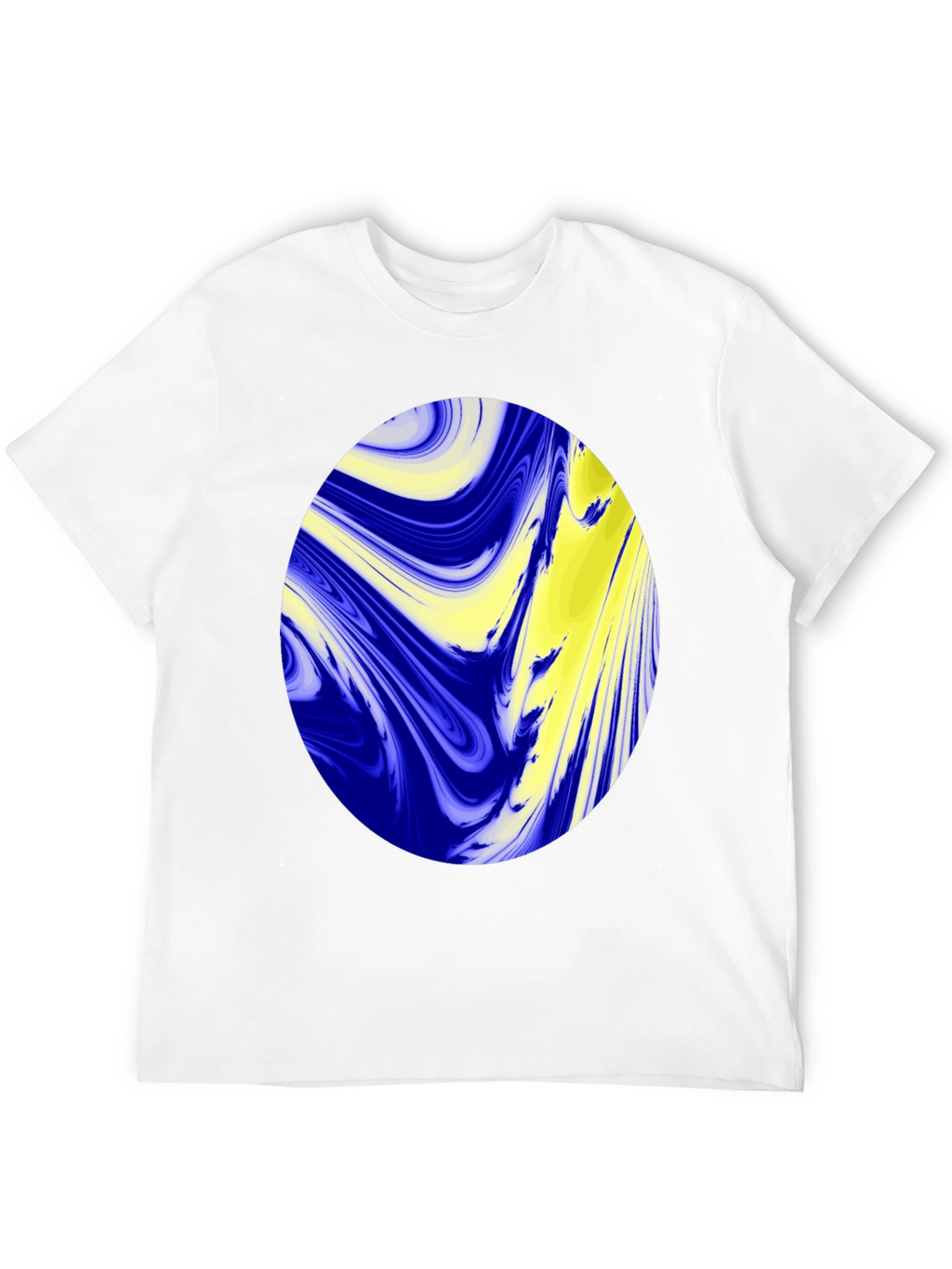 Abstract Oval Graphic Black T-Shirt