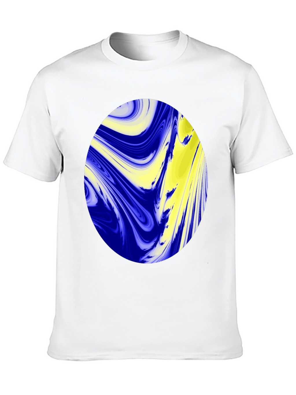 Abstract Oval Graphic Black T-Shirt