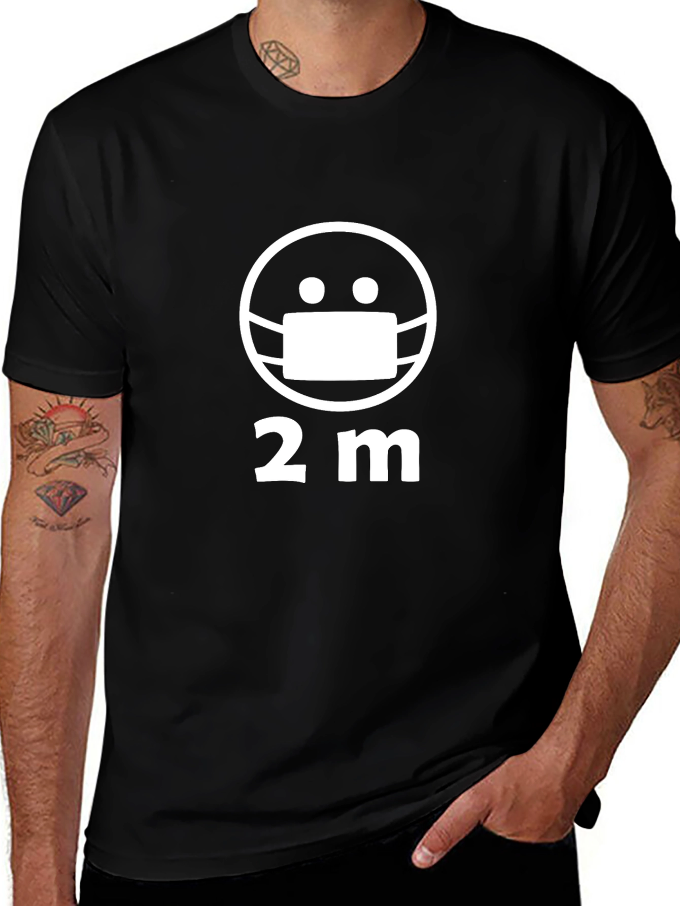 Social Distancing T-Shirt - Stay 2 Meters Apart