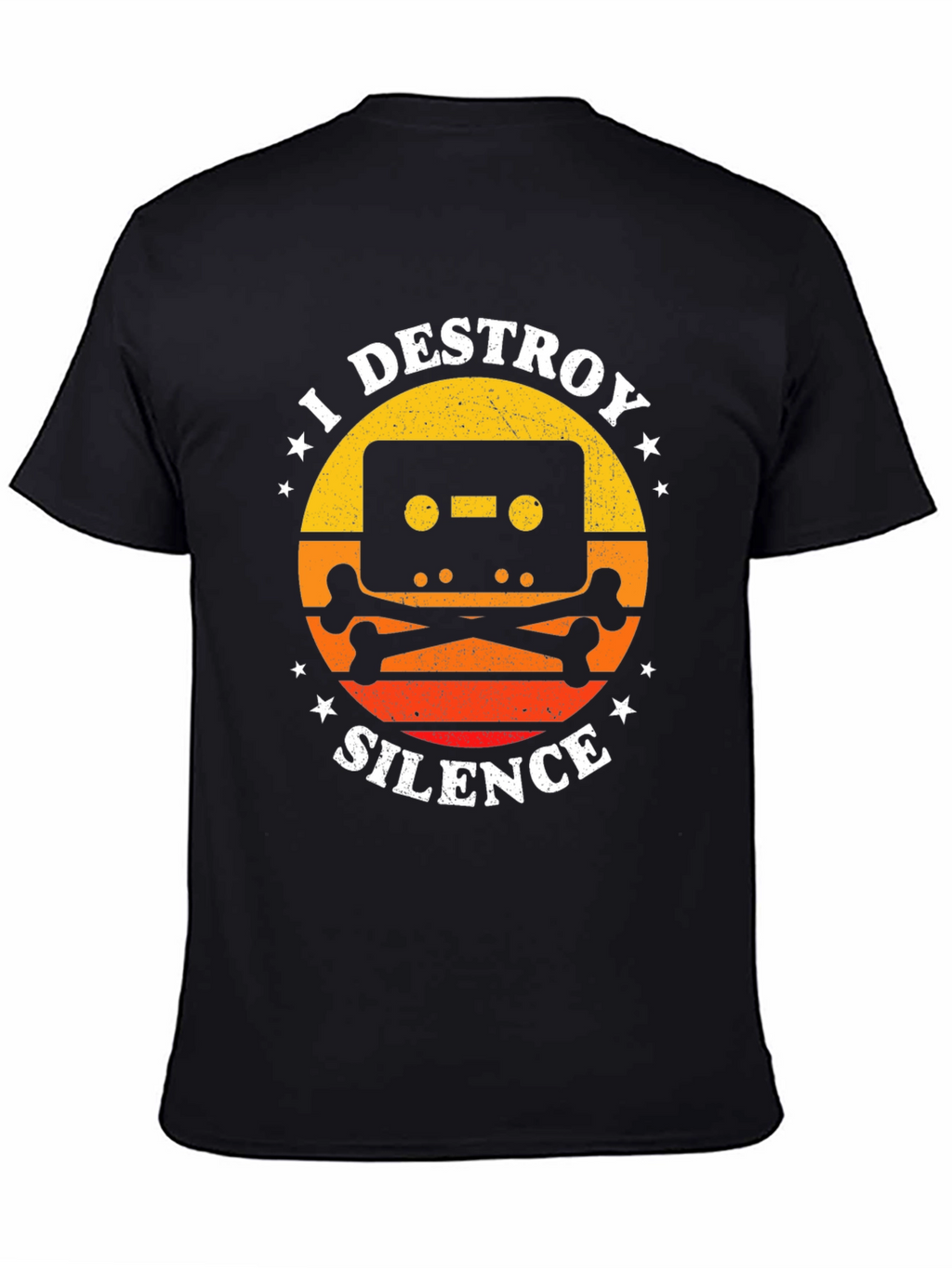 I Destroy Silence Cassette Tape Graphic T-Shirt