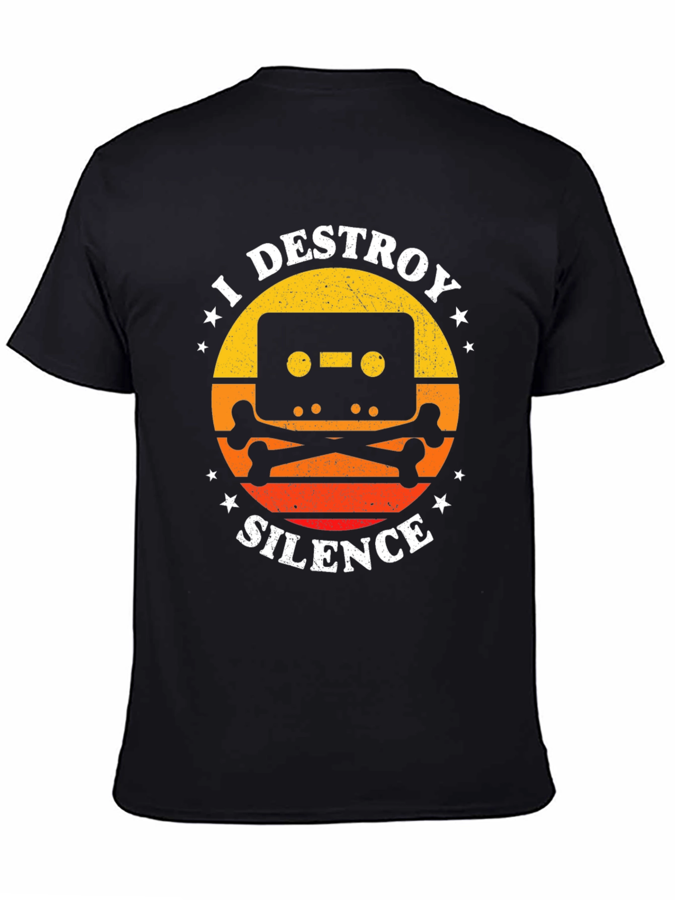 I Destroy Silence Cassette Tape Graphic T-Shirt