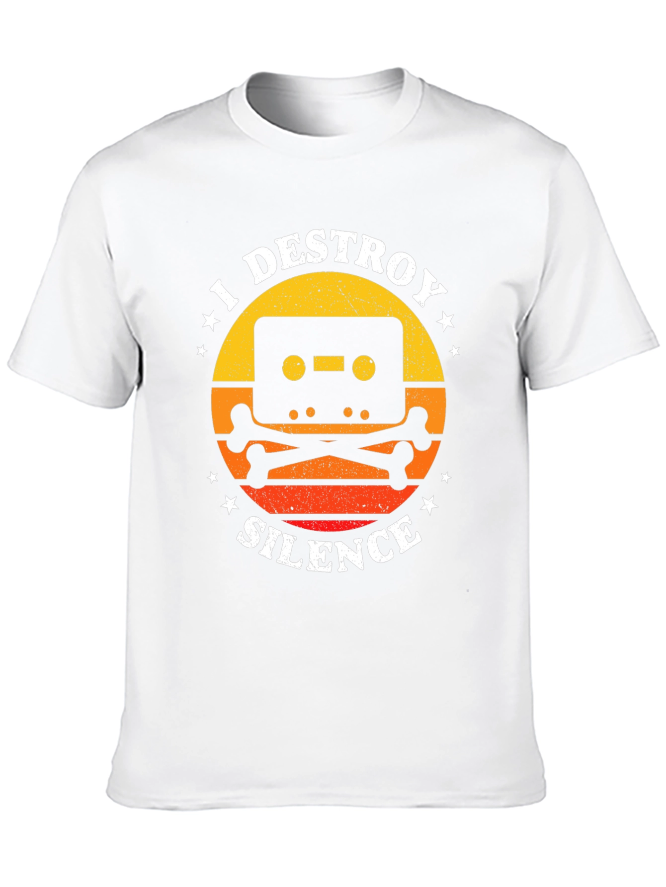 I Destroy Silence Cassette Tape Graphic T-Shirt