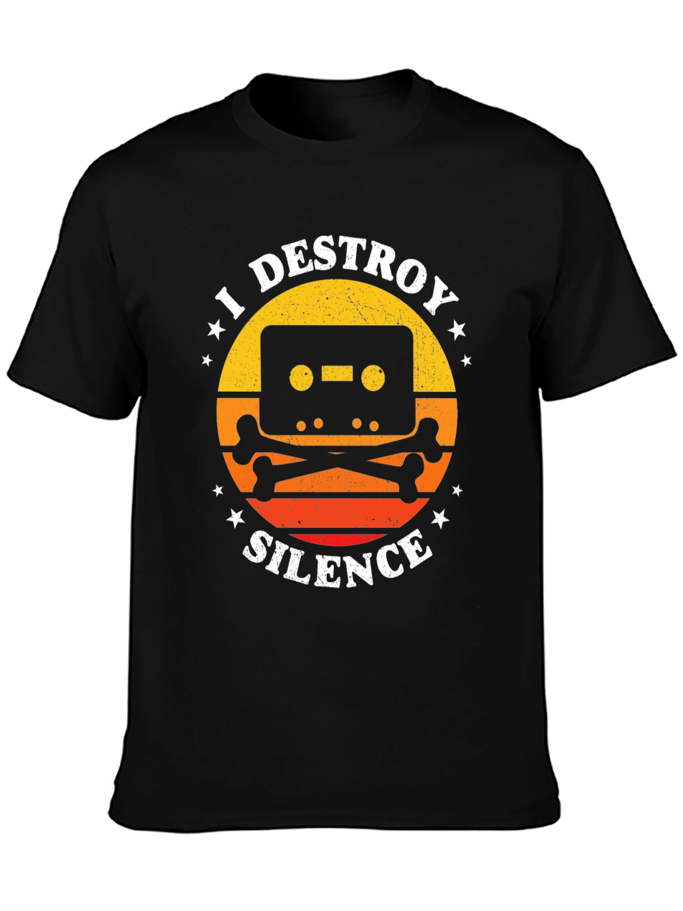 I Destroy Silence Cassette Tape Graphic T-Shirt