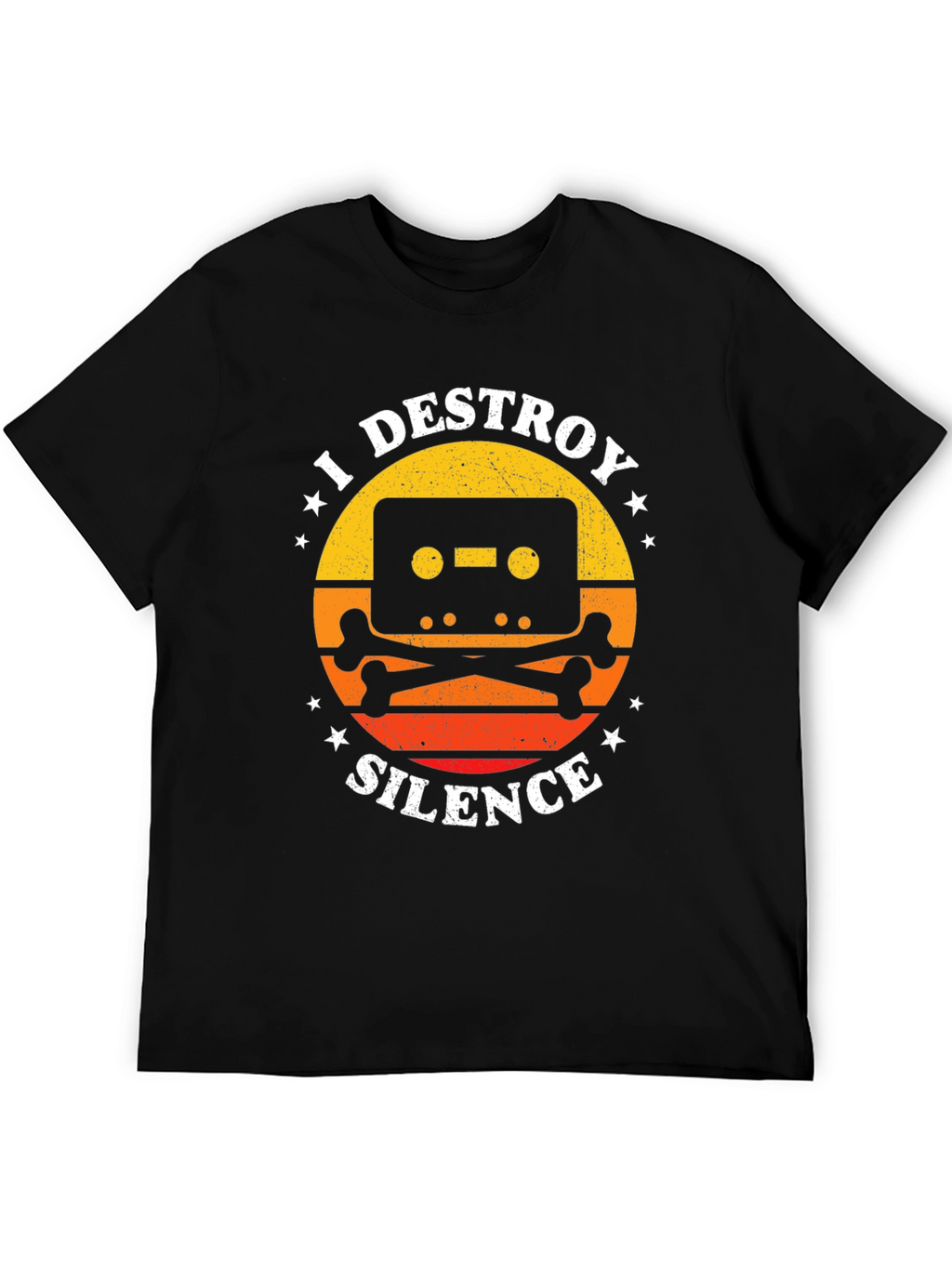 I Destroy Silence Cassette Tape Graphic T-Shirt