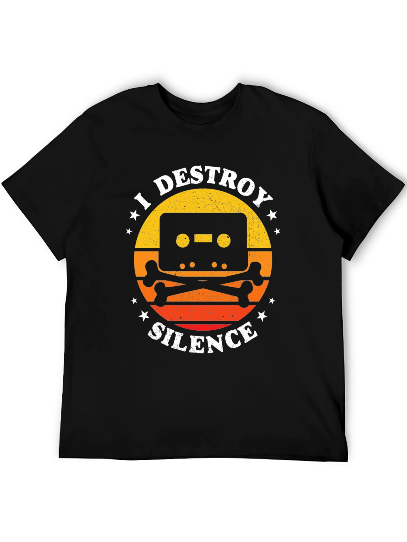 I Destroy Silence Cassette Tape Graphic T-Shirt