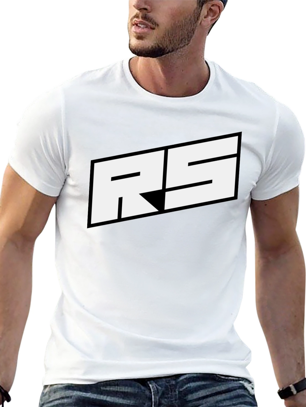 RS Logo Black T-Shirt - Bold Graphic Tee