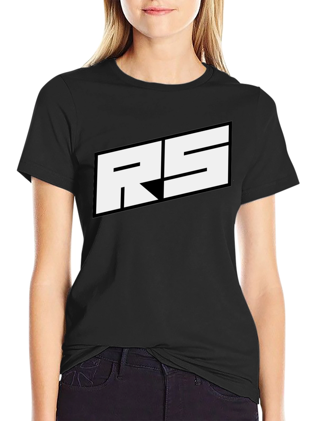 RS Logo Black T-Shirt - Bold Graphic Tee