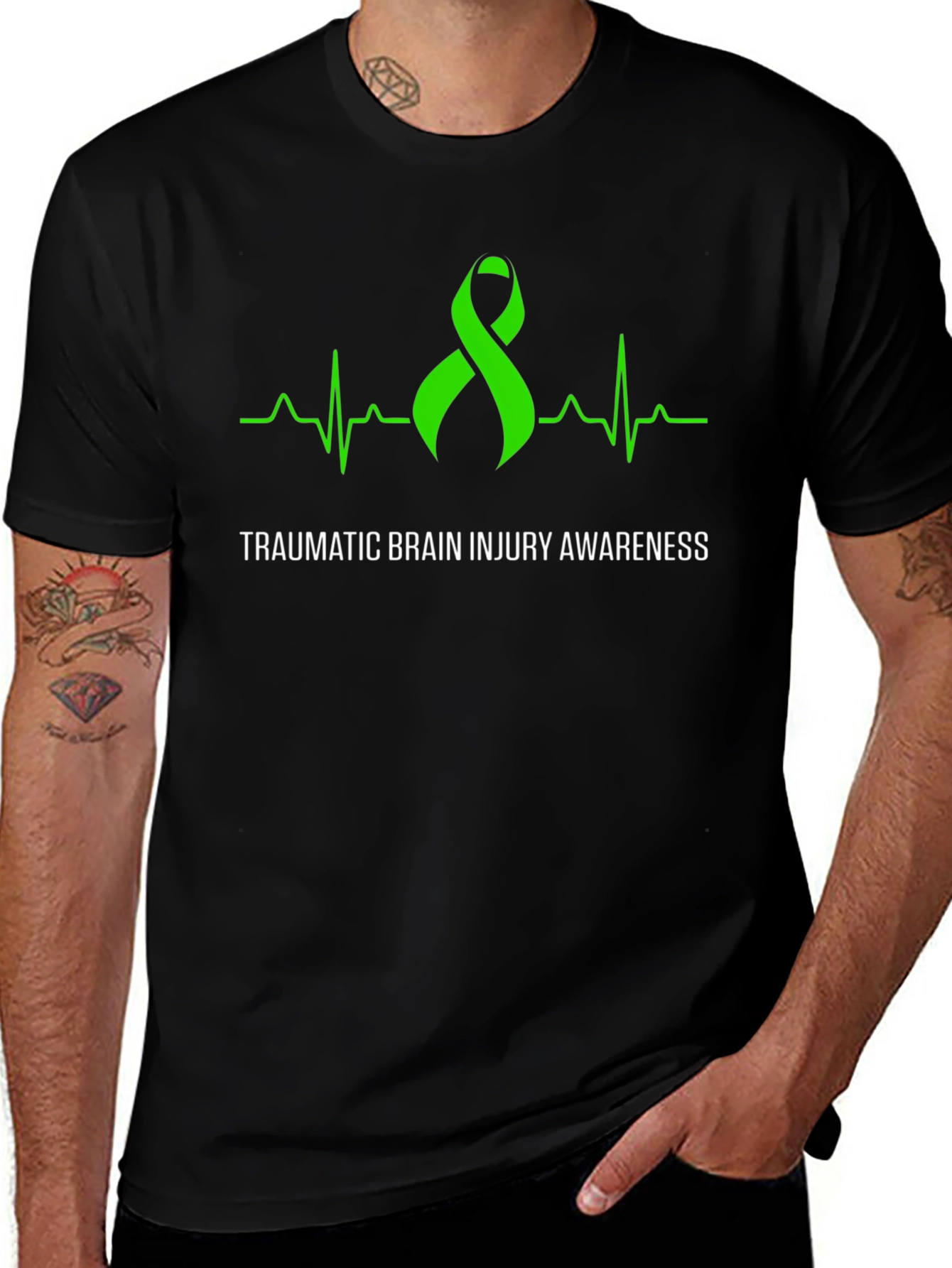 TBI Awareness Ribbon Graphic Tee