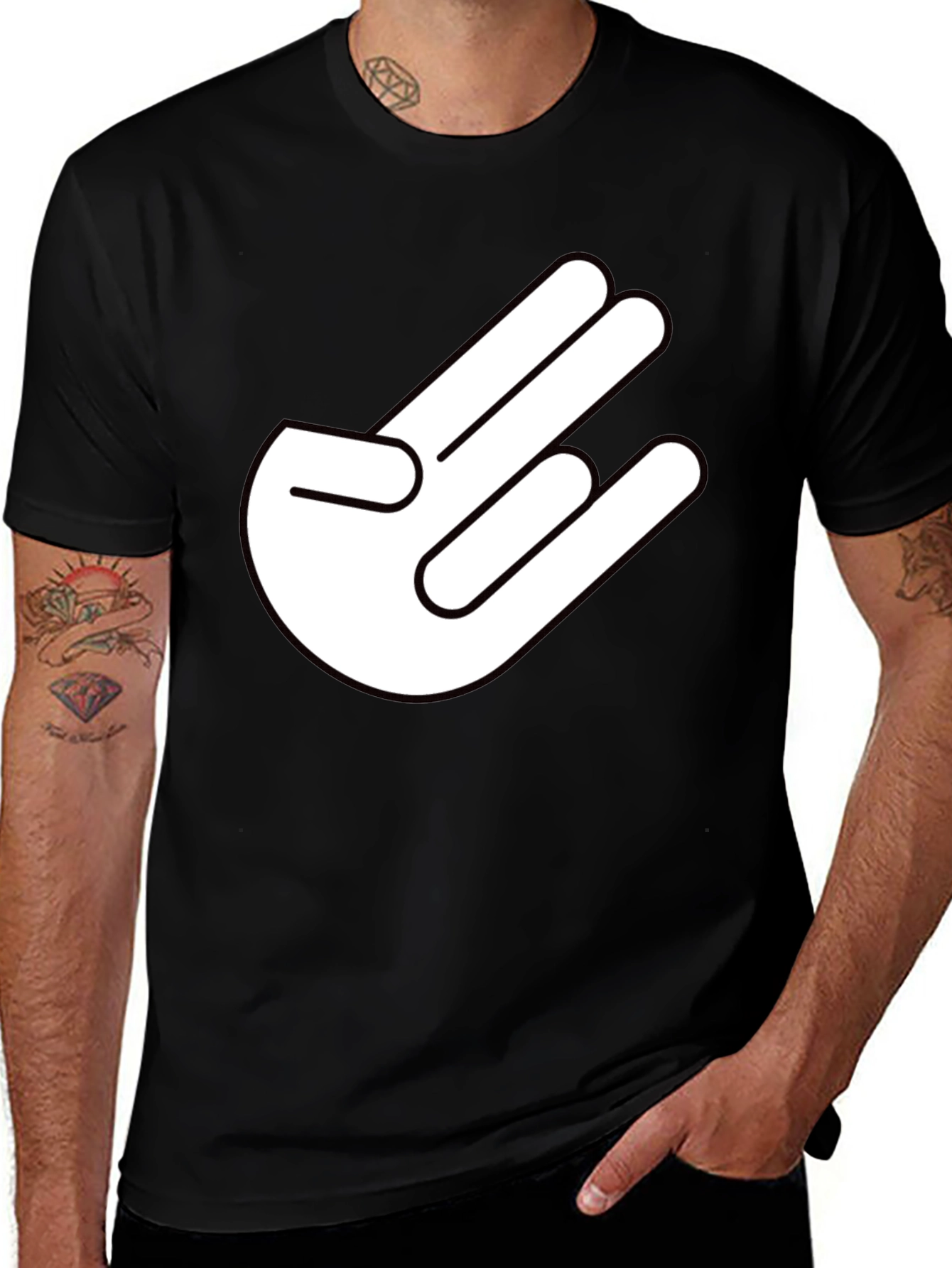 Westside Hand Sign Graphic Black T-Shirt