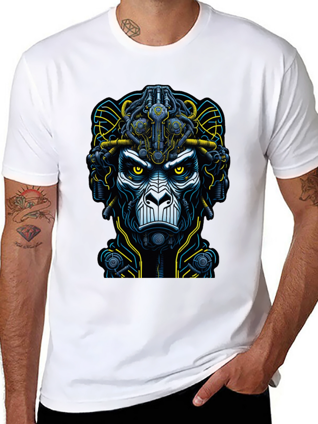 Cybernetic Ape Graphic T-Shirt