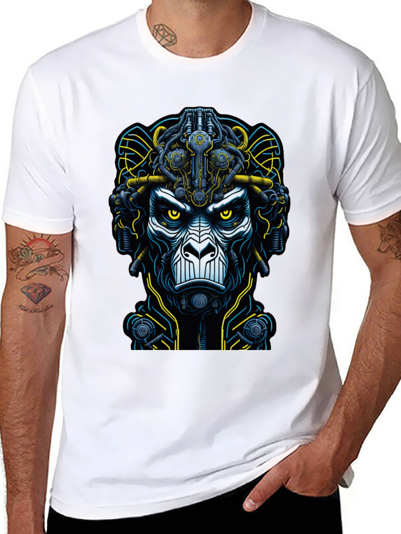 Cybernetic Ape Graphic T-Shirt