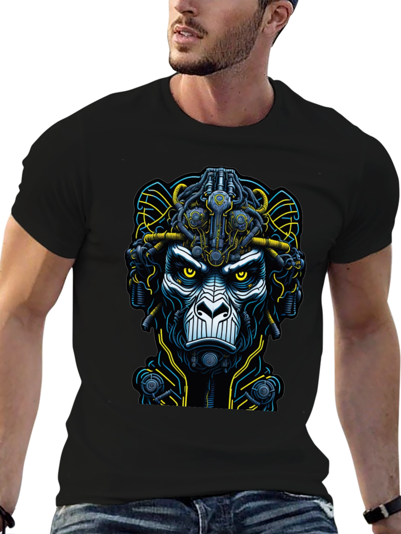 Cybernetic Ape Graphic T-Shirt