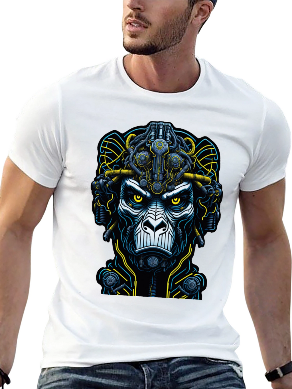 Cybernetic Ape Graphic T-Shirt
