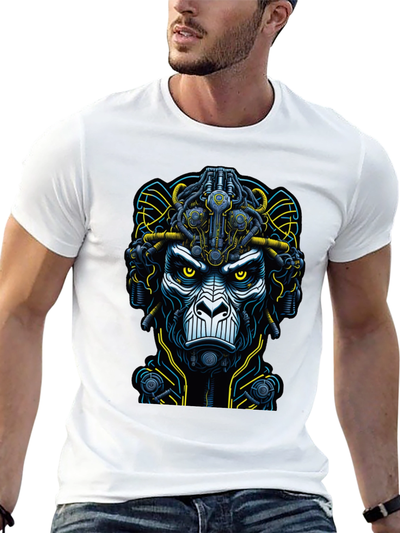 Cybernetic Ape Graphic T-Shirt