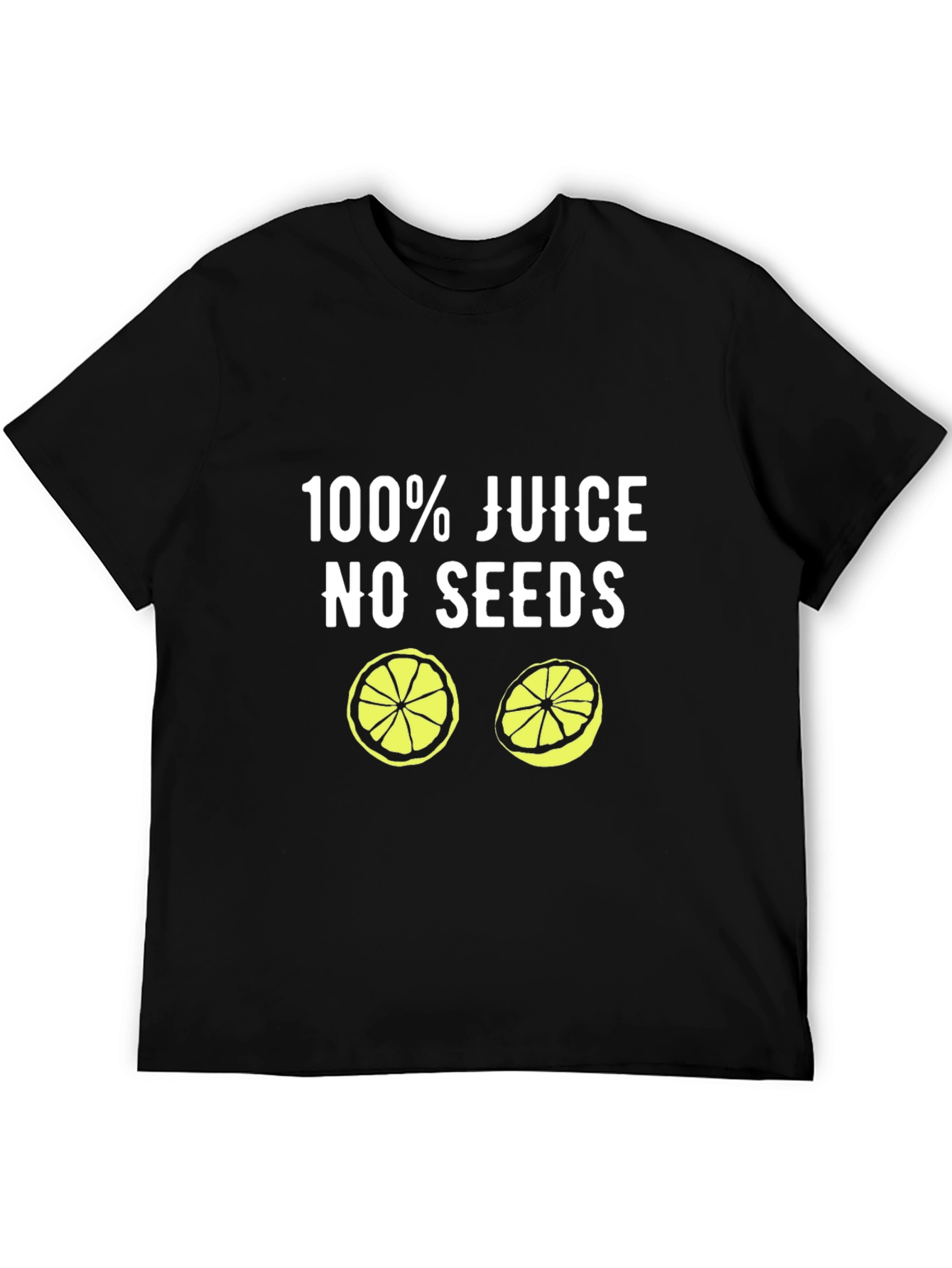 100% Juice No Seeds Graphic T-Shirt - Black