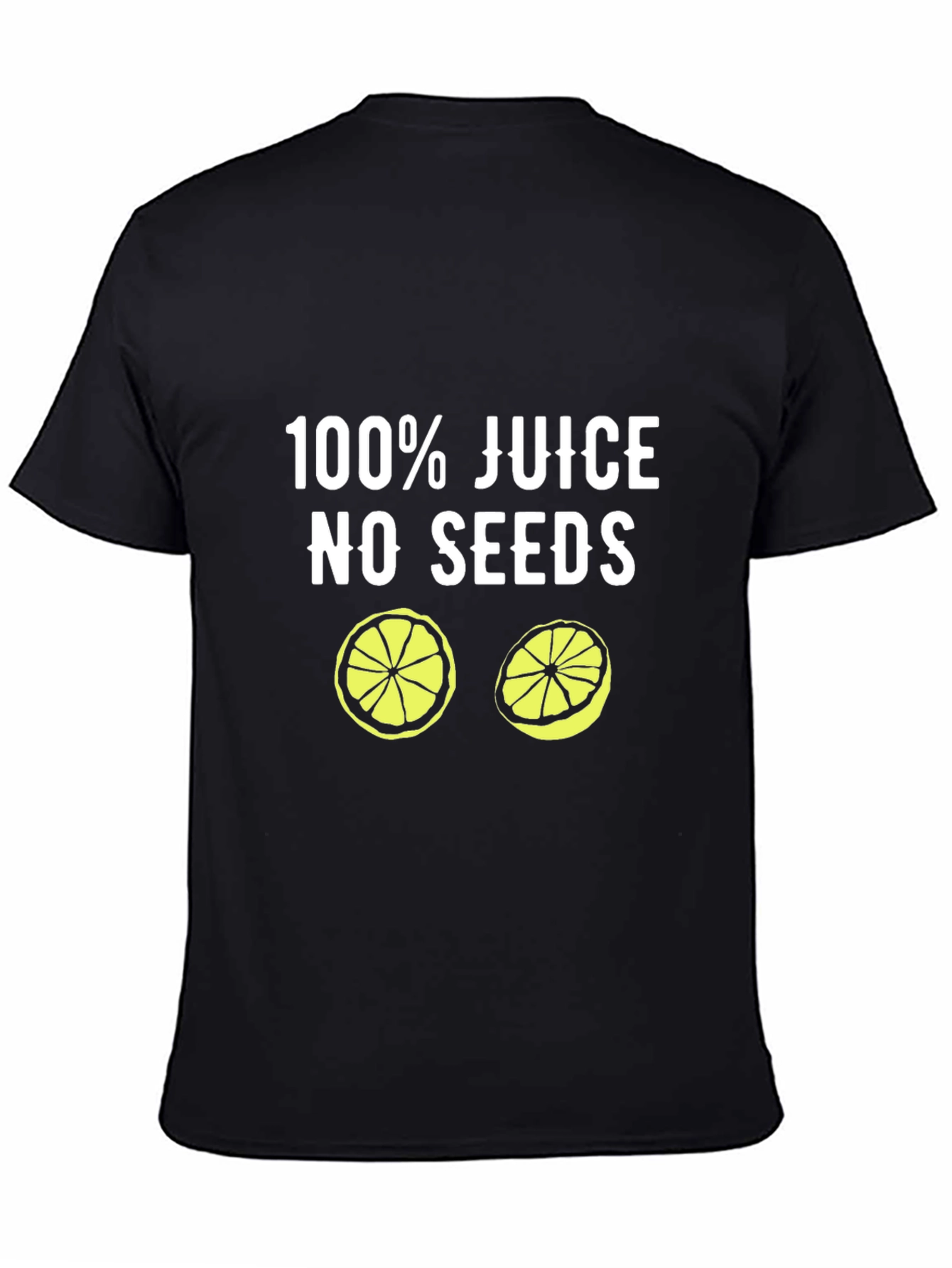 100% Juice No Seeds Graphic T-Shirt - Black