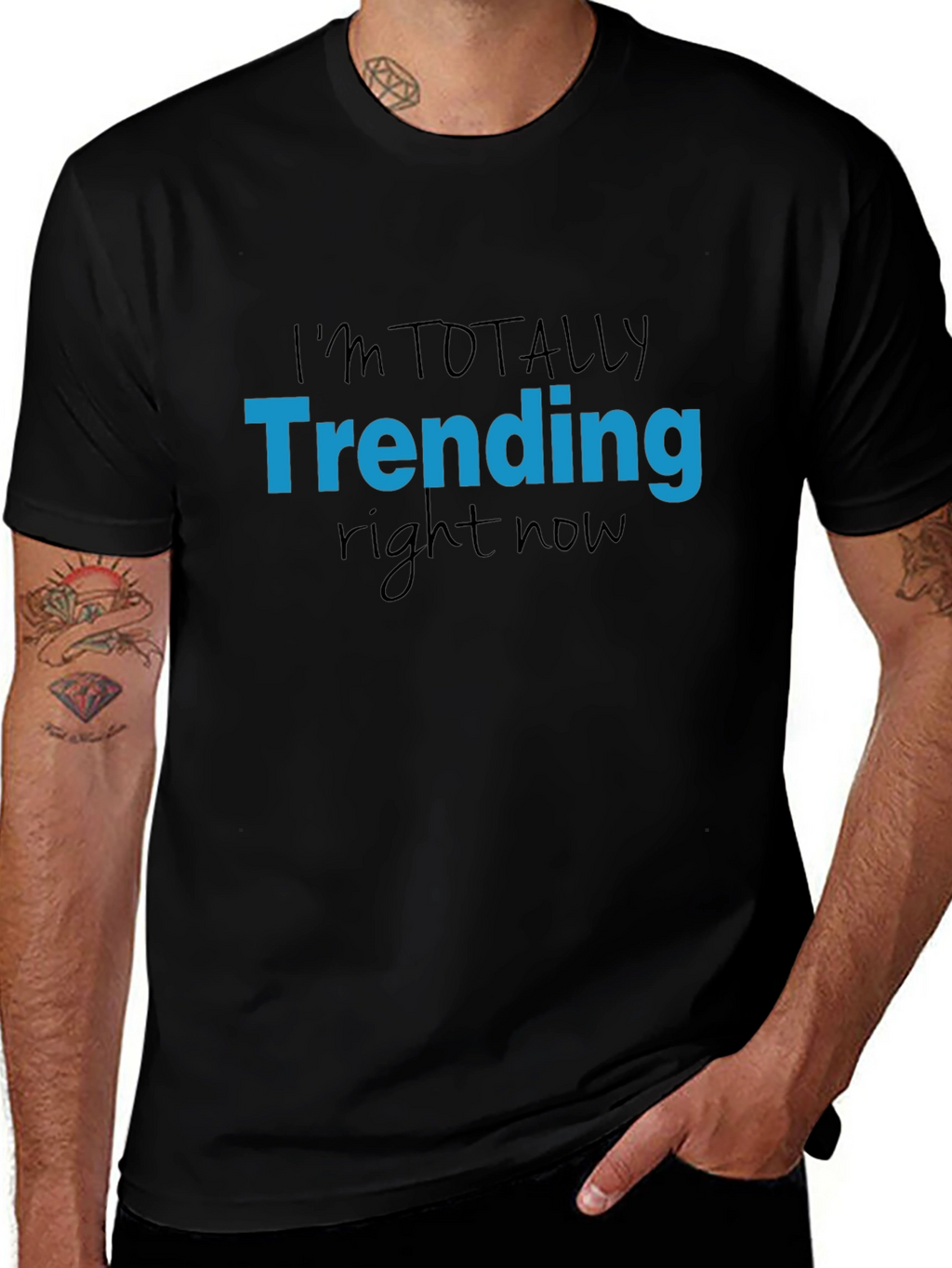 Trending Now Graphic Tee - Black