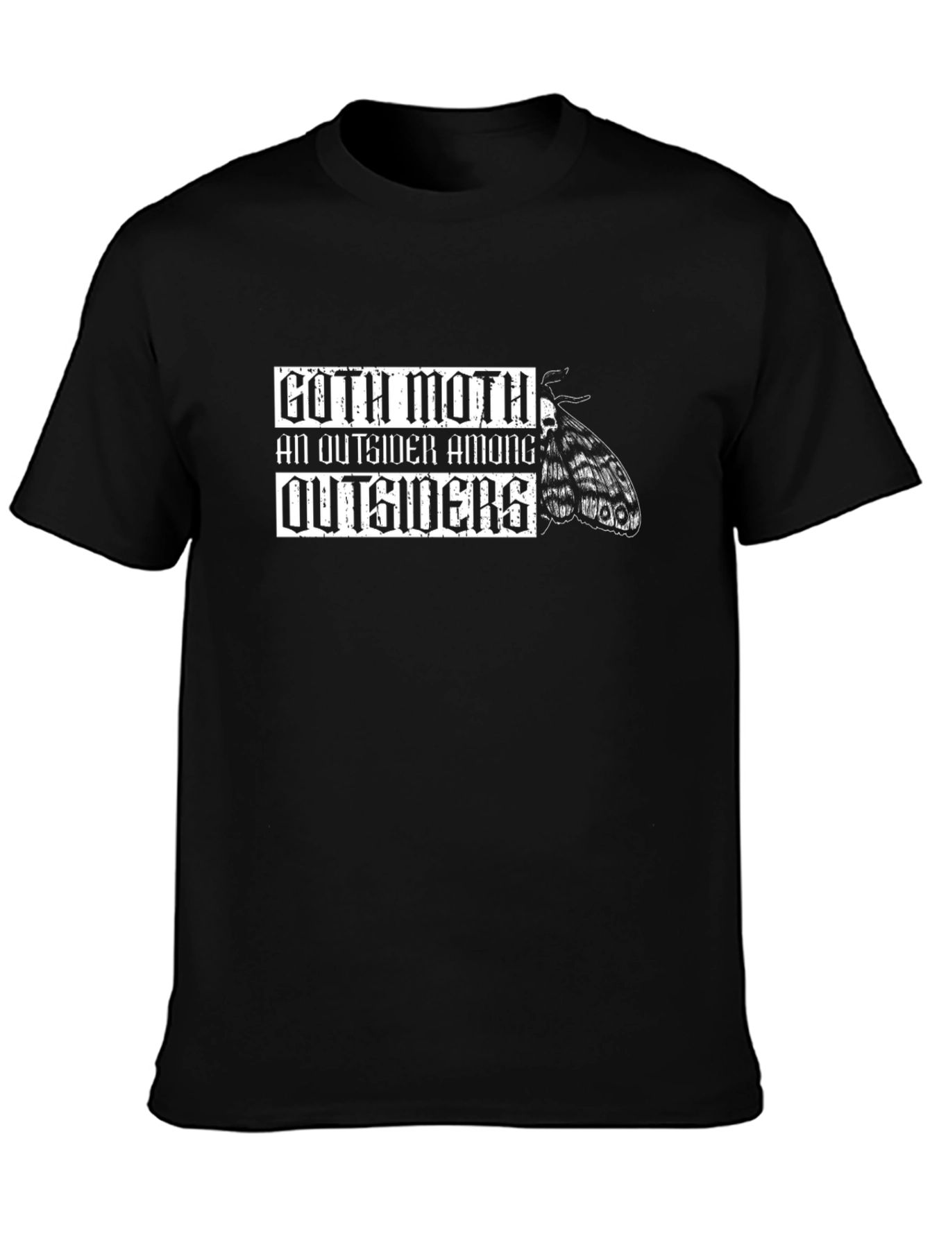 Goth Moth T-Shirt - Outsider Design
