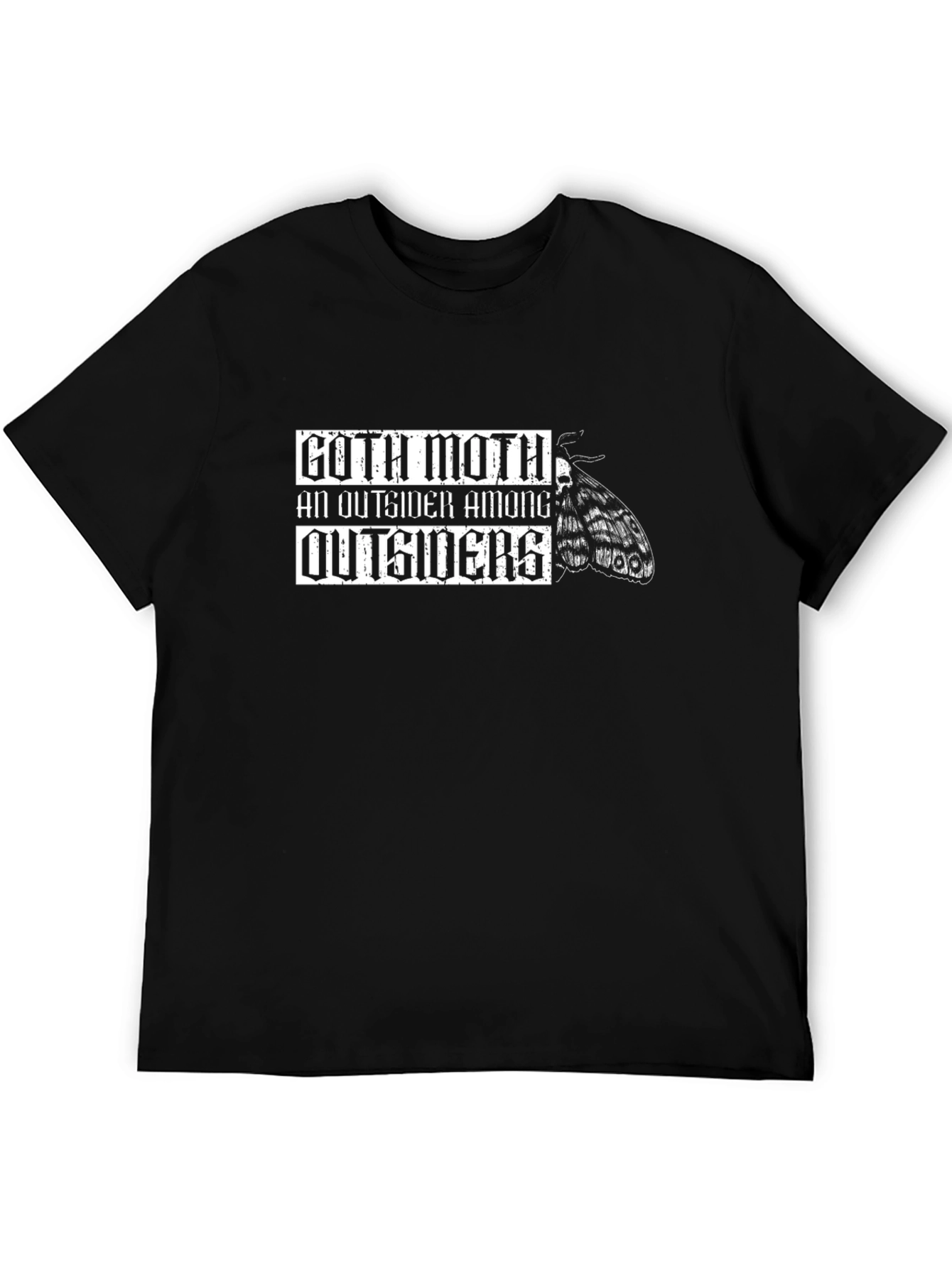 Goth Moth T-Shirt - Outsider Design