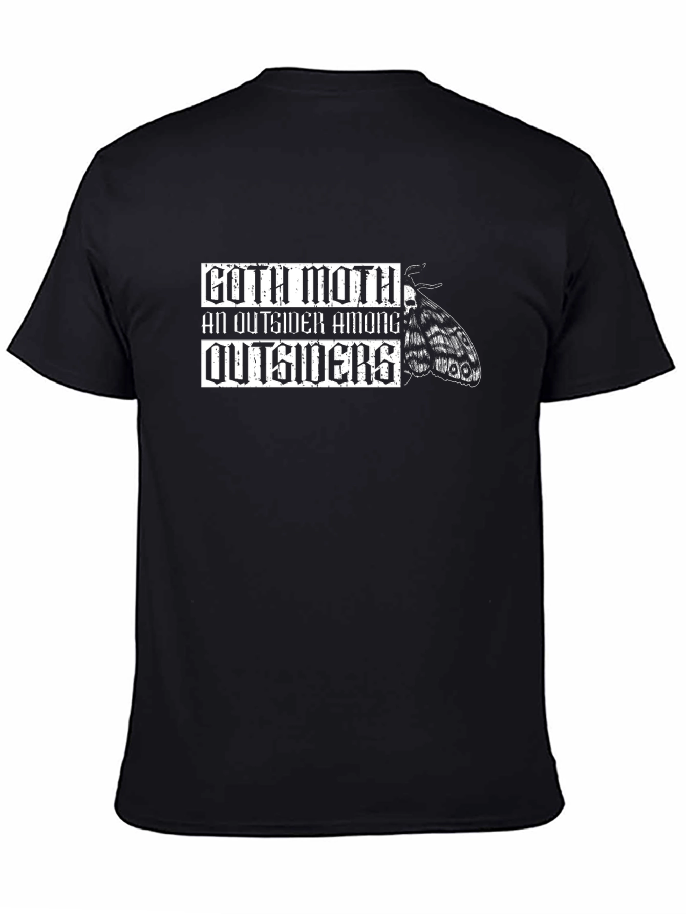 Goth Moth T-Shirt - Outsider Design