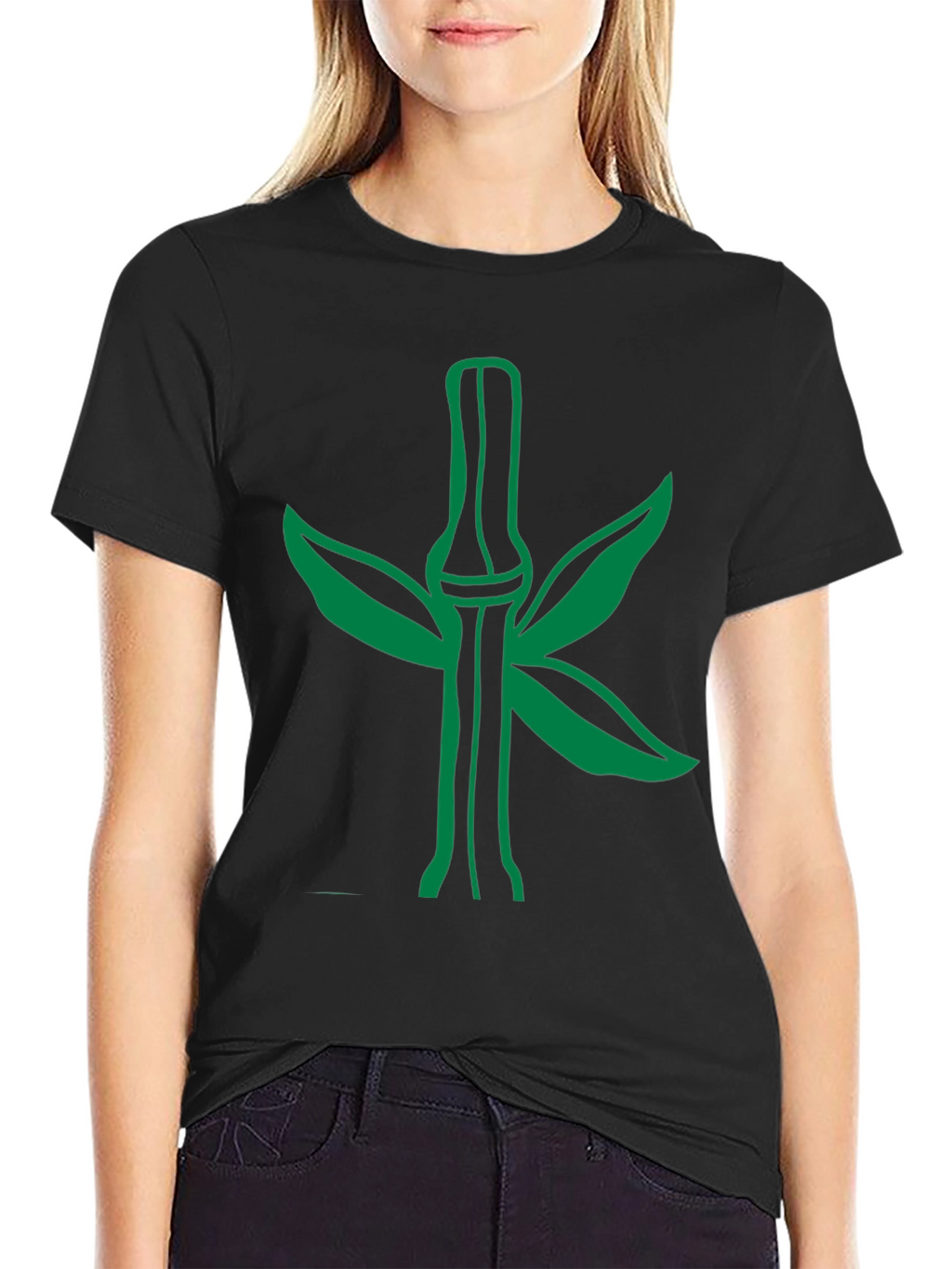 Green Bamboo Graphic Tee - Stylish Nature Design