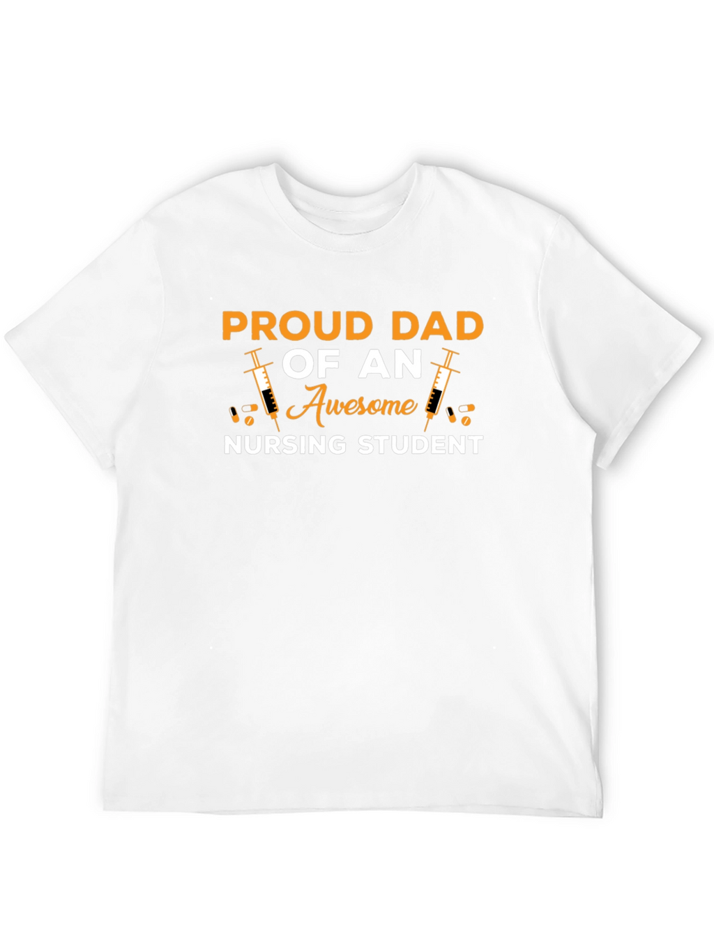 Proud Dad Nursing Student Black T-Shirt