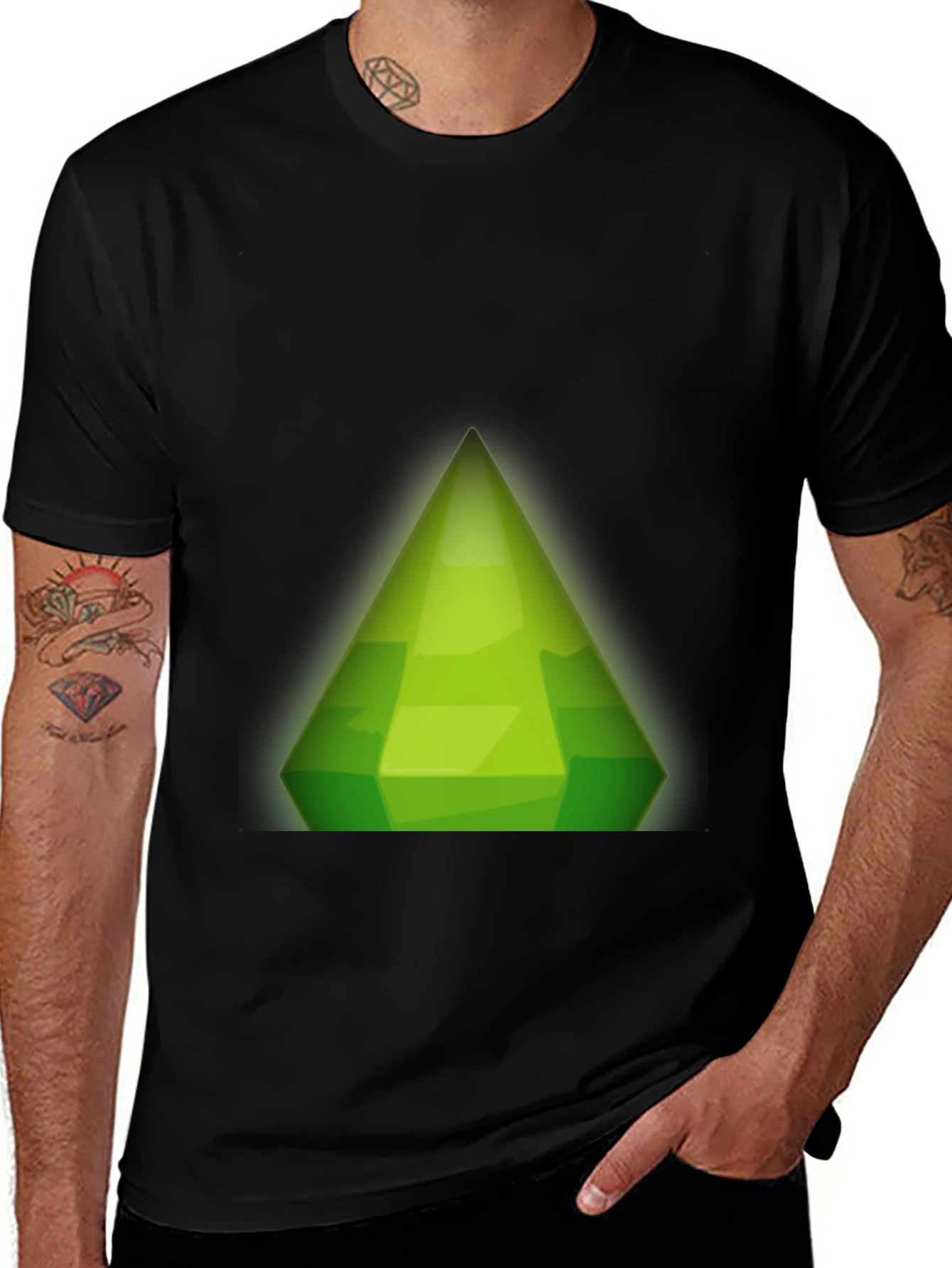 Sims Plumbob Graphic Black T-Shirt