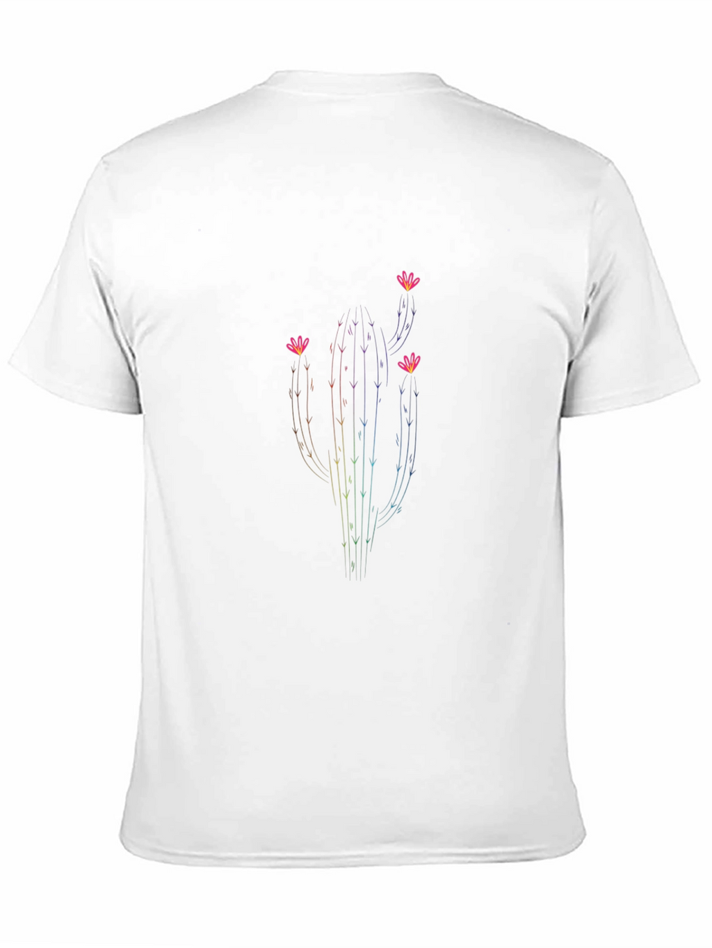 Rainbow Cactus Graphic Tee - Soft Cotton Comfort