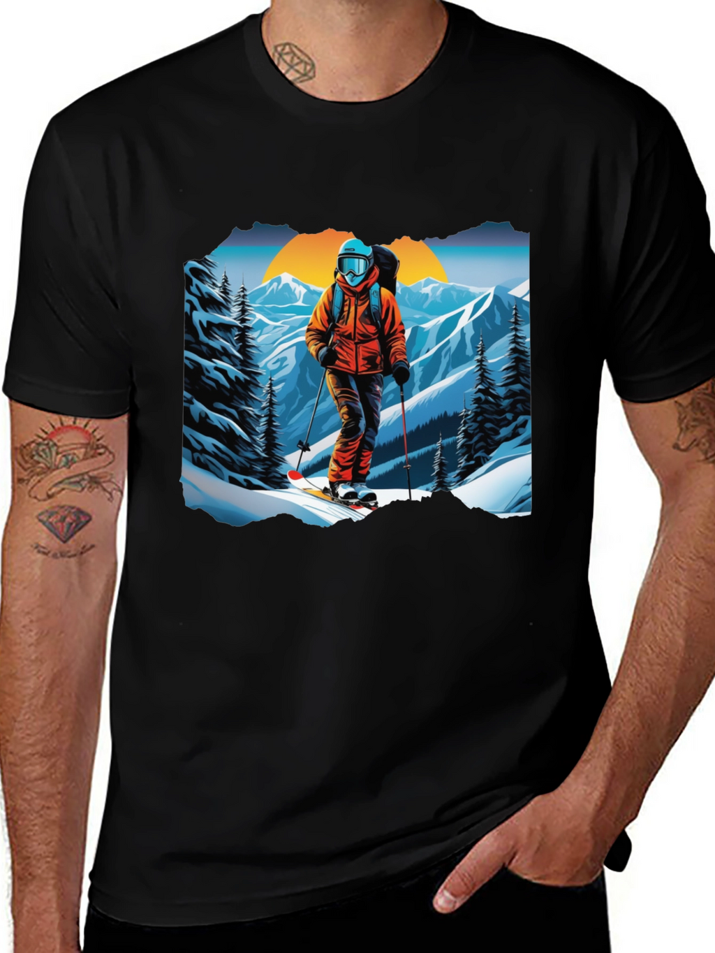 Ski Graphic Tee - Mountain Adventure Shirt