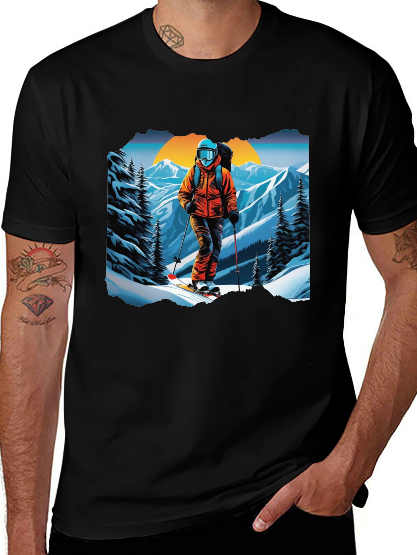 Ski Graphic Tee - Mountain Adventure Shirt