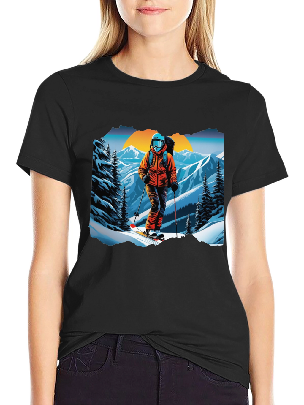 Ski Graphic Tee - Mountain Adventure Shirt