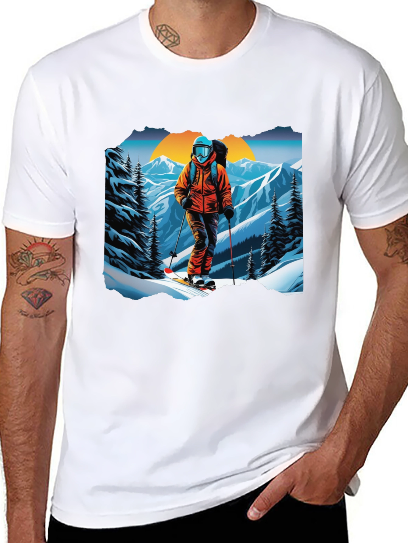 Ski Graphic Tee - Mountain Adventure Shirt
