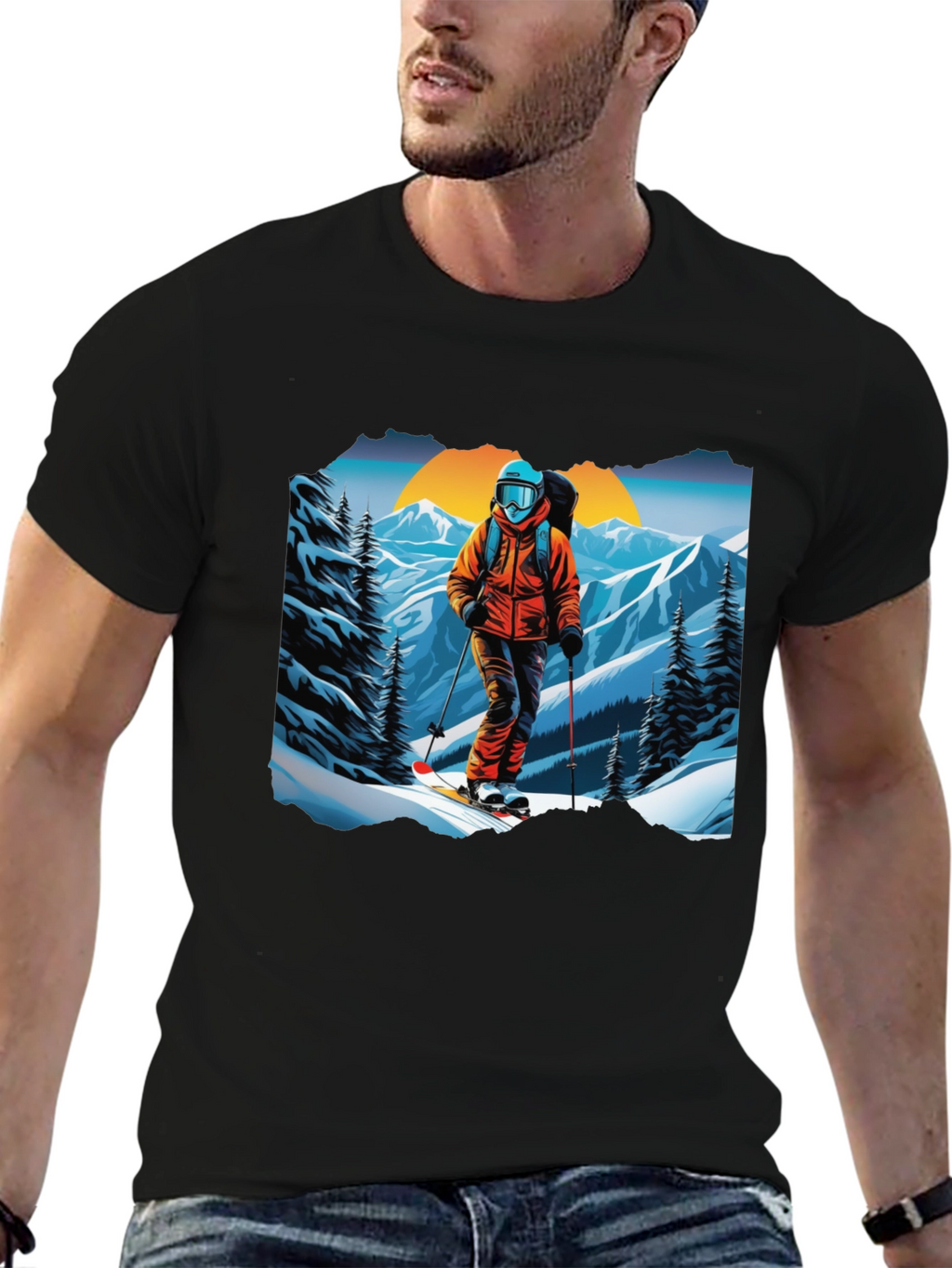 Ski Graphic Tee - Mountain Adventure Shirt