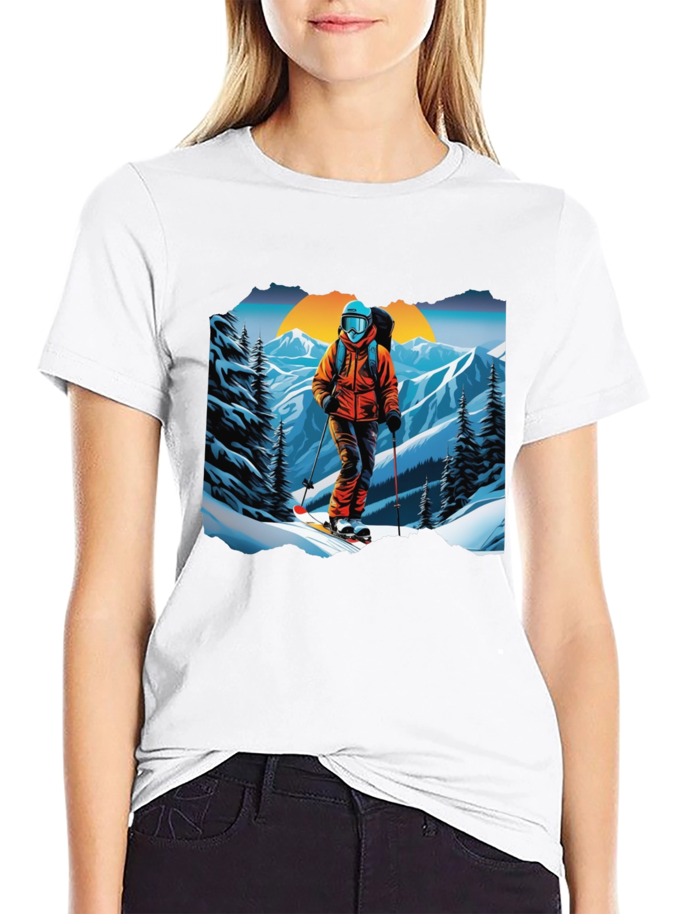 Ski Graphic Tee - Mountain Adventure Shirt
