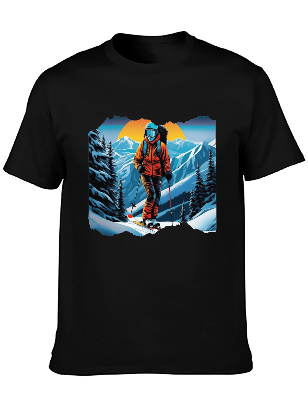 Ski Graphic Tee - Mountain Adventure Shirt