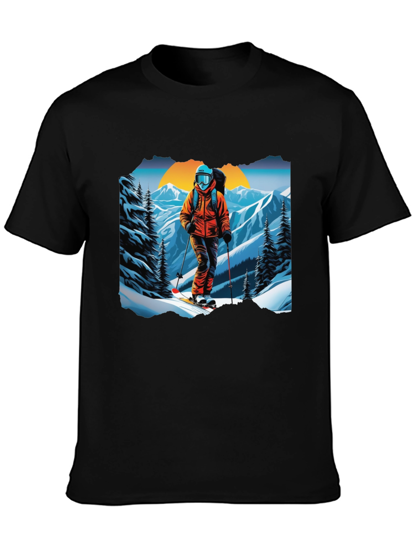 Ski Graphic Tee - Mountain Adventure Shirt